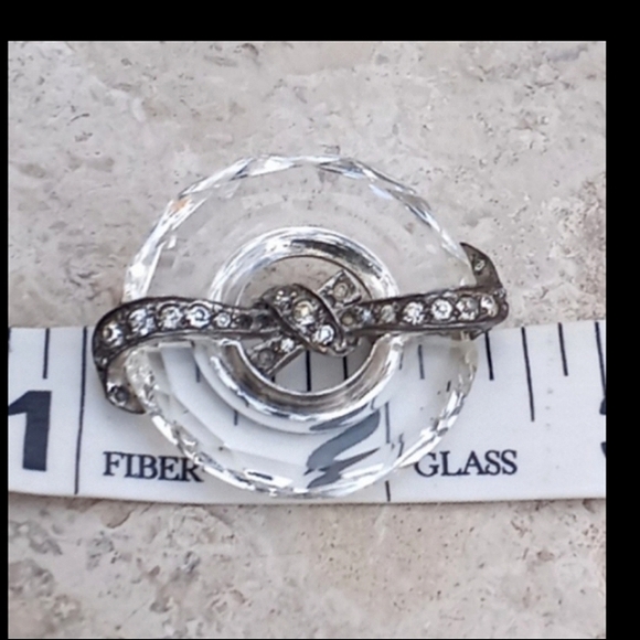 CINER STERLING SILVER Paste Stones Faceted Crystal Brooch Pin ANTIQUE - Picture 10 of 15